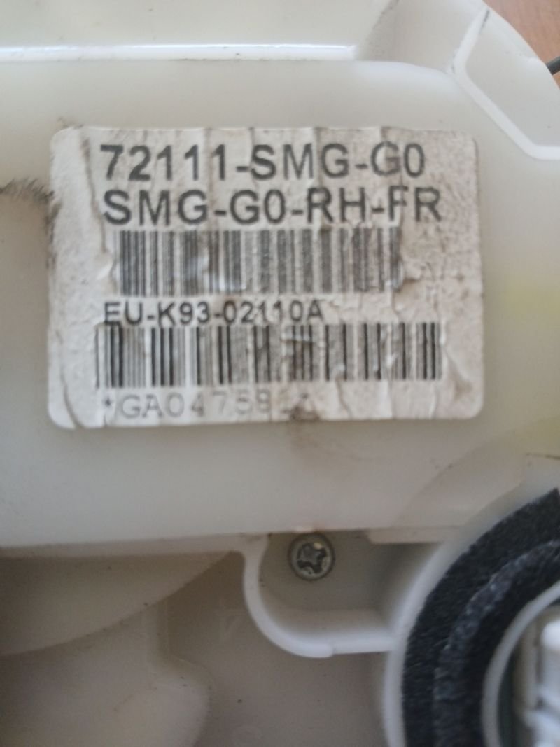 Cerradura Honda Civic 2009 Delantera Derecha | Ref. 72111-SMG-G0 - Imagen 5