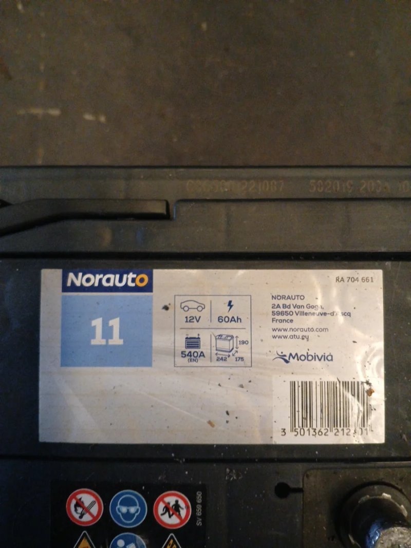 Batería Coche Norauto 60Ah 540A - Imagen 2