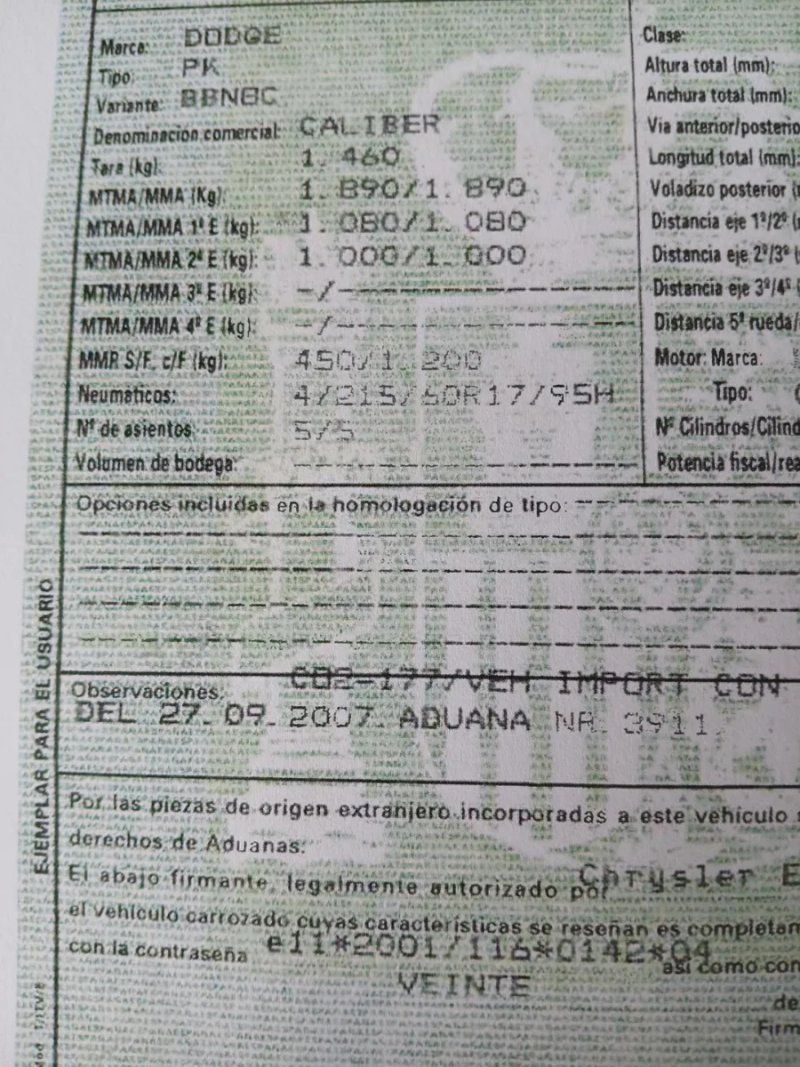 DODGE CALIBER 1.8 G EN DEDPIECE - Imagen 8